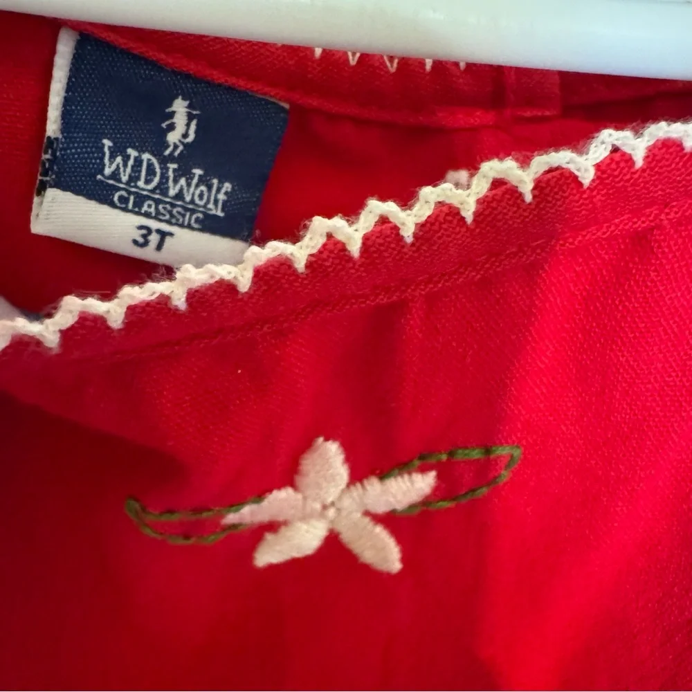 Well Dressed Wolf Classic Good Cheer Red White Dress Holiday Christmas Girls 3